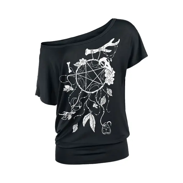 Gothicana By Emp T-shirt With Dream Catcher Print T-Shirt Black thumbnail