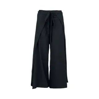 Black Premium By Emp Stoffen Broek - Wikkelbroek - S-M Tot Xxl-3XL - Voor Vrouwen - Zwart