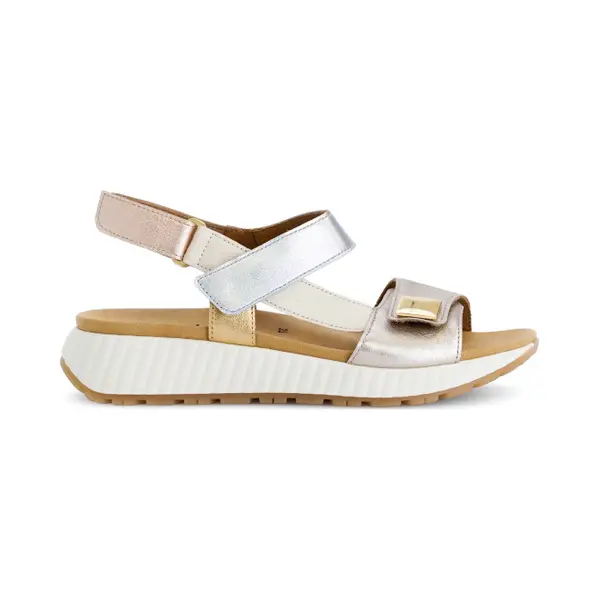 Gabor Gifted Maui Silver Multi Womens Flat Sandals 84.582.62 In A Plain Leather In Size 40 thumbnail