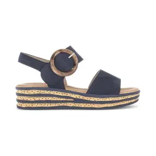 Gabor Damen Plateausandalen, Frauen Sandalen, Best Fitting, Marine (16), 37 Eu / 4 Uk