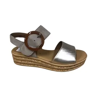 Gabor Andre Taupe Suede Womens Wedge Sandals 64.550.62 In A Plain Leather In Size 7