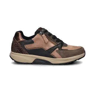 Gabor Damen Low-Top Sneaker, Frauen Sneaker, modisch, orthopaedisch, einlege-Sohlen, Soft-Move, daempfung, gesund, nut/Black/Bronce K, 37 Eu / 4 Uk
