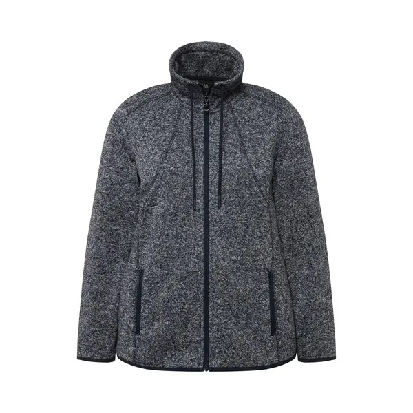 Ulla Popken, Damen, Große Größen, Strickfleece Jacke Mit Rautenmuster thumbnail