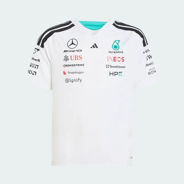 Adidas Mercedes Amg Petronas F1 Driver Shirt Jnr, Wit thumbnail