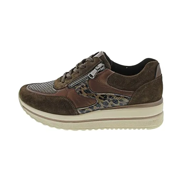 Waldläufer K-Luana Sportschoenen Met Veters, Bruin, Cognac Kaki Hout thumbnail