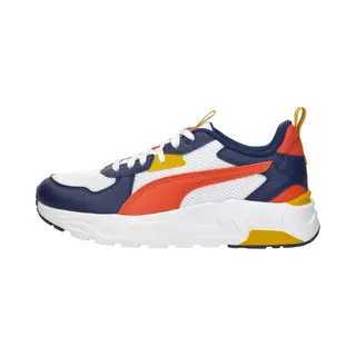 Puma Trinity Lite Jr Kindersneakers, Uniseks, Puma Wit, Fel Rood, Perzisch Blauw, 36 Eu
