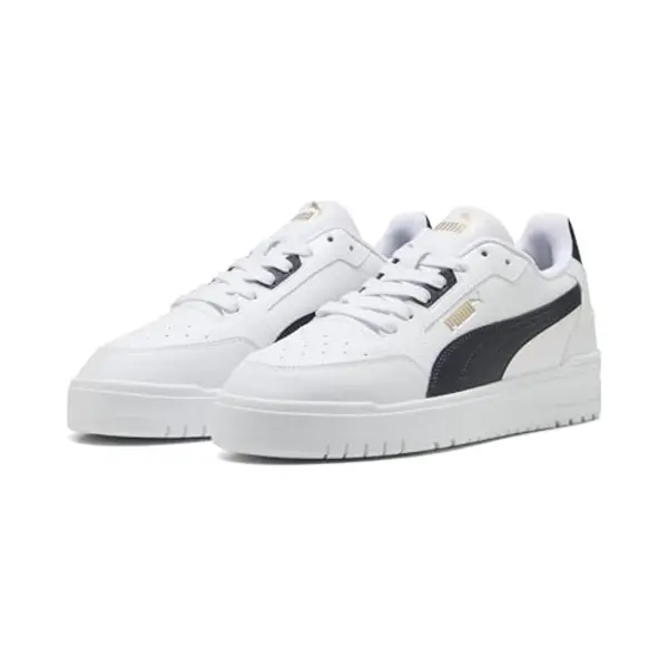 Puma Shuffle Downtown Sneakers, Uniseks, Puma Wit, Marineblauw, Goud Puma, 46 Eu thumbnail