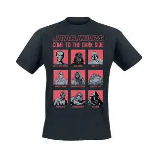 Star Wars - Disney T-shirt - Come To The Dark Side - M Tot Xxl - Voor Mannen - Zwart