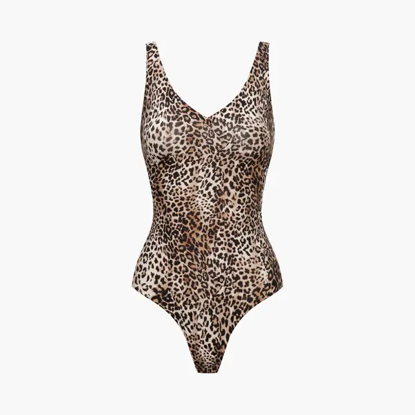 cfab Glanzende, Vormgevende String Body Met Luipaardprint thumbnail