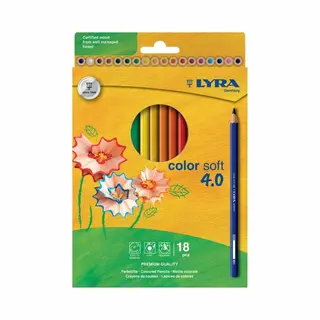 Lyra Color Soft 4.0 Kleurpotloden Set - 18 Kleuren
