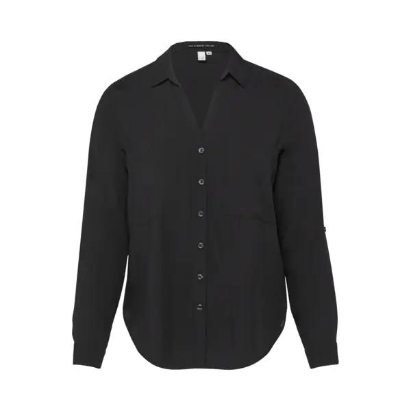 Qs Viskosebluse Mit Turn-up Und Aufgesetzten Taschen thumbnail