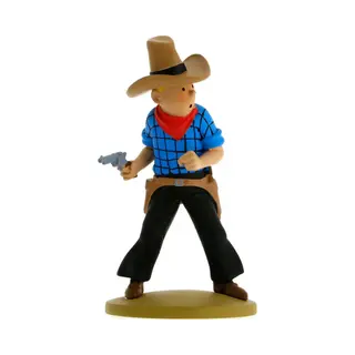 Moulinsart Kuifje Als Cowboy Kunsthars Beeldje +-12 Cm