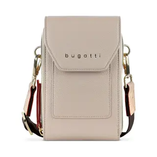 Bugatti Ella Schouderportemonnee Voor Dames Met Smartphonevak, Portemonnee Van Kunstleer, Beige