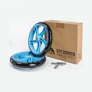 Apollo City Scooter 200mm Ersatzräderset - Pro Wheels Mit Abec 7 Kugellager, Roller Rad Ersatz-Räder Passend City-Scooter, Auch Als Led-Rollen