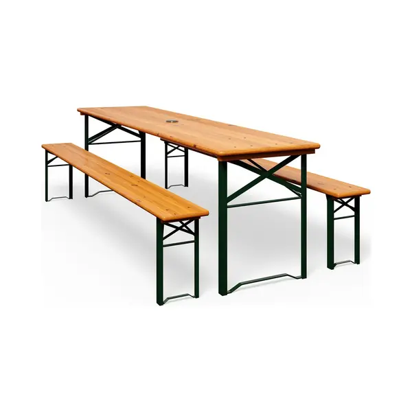 Casaria® Bierbank Set 3-delig 167, 5cm Inklapbaar thumbnail
