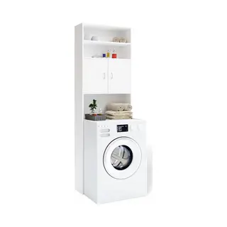 Casaria® Wasmachinekast Neapel Wit 185x63x20cm