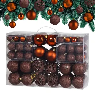 Deuba® Christmas Bauble 100Pcs Brown