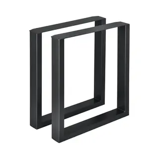 Stalen Onderstel Set Van 2 U Tafelpoot 60x72 Cm Zwart [en.casa]