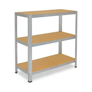 Shelfplaza Home 100 X 100 X 40 Cm, Rek Voor Zware Lasten Van Verzinkt Met 3 Legplanken En Een Draagvermogen Van 175 Kg Per Plank
