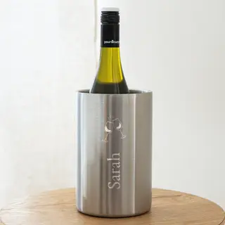your surprise Personalised Engraved Stainless Steel Bottle Cooler – Gift For Birthday, Wedding Or Jubilee, Laser Engraved Champagne And Wine Bucket With Name And
