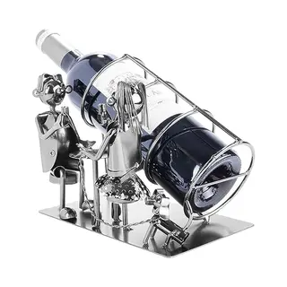 Brubaker Bottle Holder For Two - Metal Sculpture - Wine Rack Decor - Tabletop - Incl. Gift Card