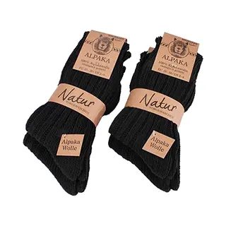Brubaker Gebreide Sokken Van Alpacawol, 4 Paar, 100% Alpacawol, Zeer Dik En Warm, Uniseks