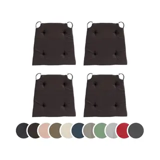 Sleepling Basic 10 Stoelkussenset 4-delig - Stoelkussens 40x40 Cm - Stoelkussens Buiten En Binnen - Stoelkussens Eetkamer, Stoelkussen Met Lint En