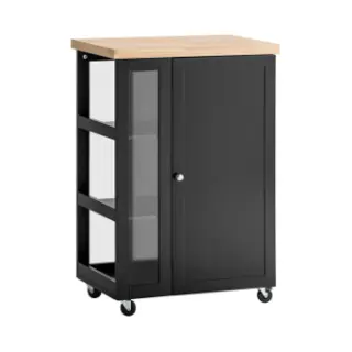 Sobuy Kitchen Storage Trolley Serving Trolley, fkw75-sch