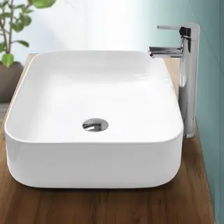 LuxeBath Wastafel 505x395x135 Mm Keramisch Wit