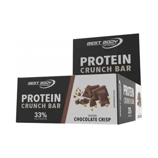 Best Body Nutrition Protein Crunch Bar Chocolate Crisp 35g – Eiweißriegel – Knuspriger Protein Bar – 32% Protein – Low Sugar Snack –