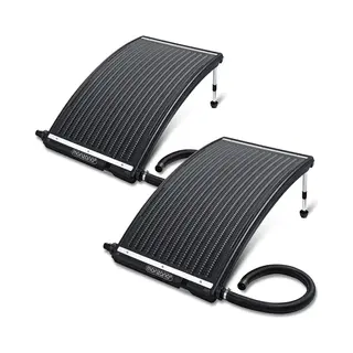 Monzana® Sonnenkollektor 112x55x14cm 10000 L/h Höhenverstellbar 32/38mm Anschluss Hdpe Uv-beständig Erweiterbar Poolheizung Solar Heizung