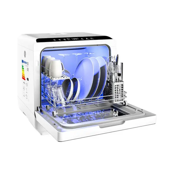 Monzana® Tischspülmaschine Ohne Wasseranschluss App Funktion Sparsamer Verbrauch 4, 5l 6 Programme 4 Gedecke 45cm Mini Geschirrspüler Spülmaschine thumbnail