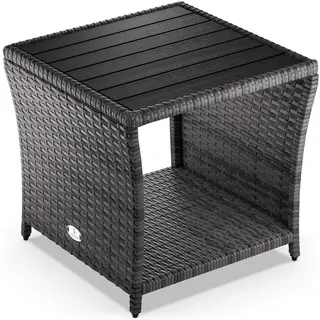 Casaria® Polyrattan Beistelltisch Vedis Grau 45x45x40cm