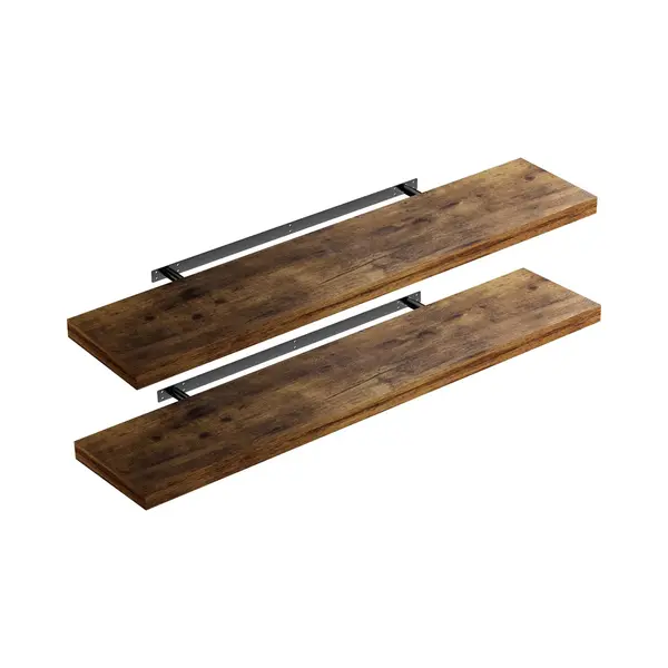 Casaria Wandplank – 2 St. 110 Cm 15kg Belastbaar – Donker Eiken thumbnail