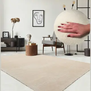 The Carpet Relax – Extra Zacht & Wasbaar Vloerkleed Tot 30°C Met Antislip Onderzijde – Fluweelachtige Structuur – Voor Slaapkamer Of Woonkamer