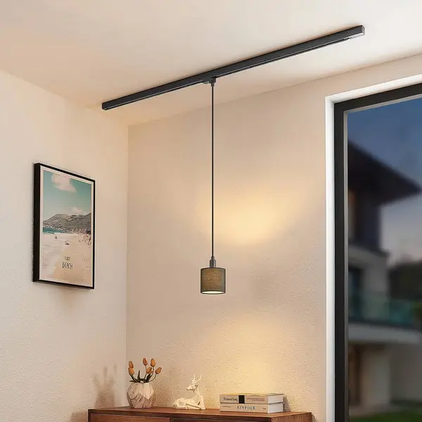 Arcchio - Railverlichting - 1licht - Staal, Kunststof, Textiel - H, 11 Cm - E14 - Zandzwart thumbnail