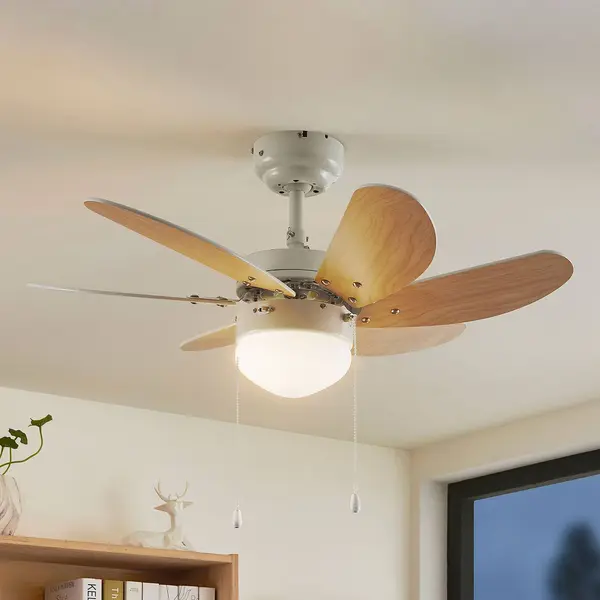 Lindby - Ceiling Fans With Lighting 'minja' Made Of Metal For Living Room & Dining Room thumbnail