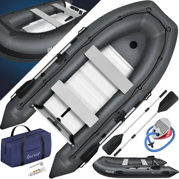 Kesser® Rubberboot Voor 4 Personen - 3, 2m Opblaasbare Boot Set Inclusief Peddels & Pomp thumbnail