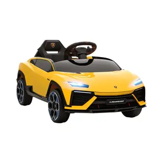 Aiyaplay Elektrische Auto Voor Kinderen Van 3 Tot 6 Jaar, 12 V, Met Afstandsbediening 2, 4 GHz, 2 Motoren, Claxon, Led, Muziek, Softstart, Geel