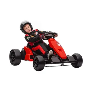 Aiyaplay Electric Ride-on Kart-Kunststof, Metaal-115L X 77B X 55, 5H Cm-Rood