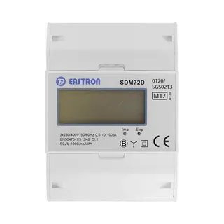 Eastron Elektriciteitsmeter - Eastron Energiemeter 100A 3-fase Digitaal Mid (SDM72DMID)