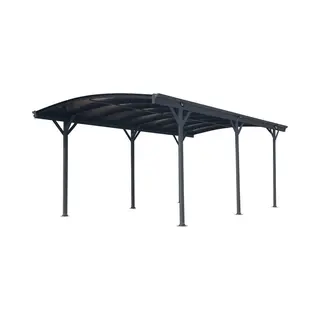 Westmann Aluminium Carport Met Rond Dak Model Bergen - Antraciet - 505x300x220cm
