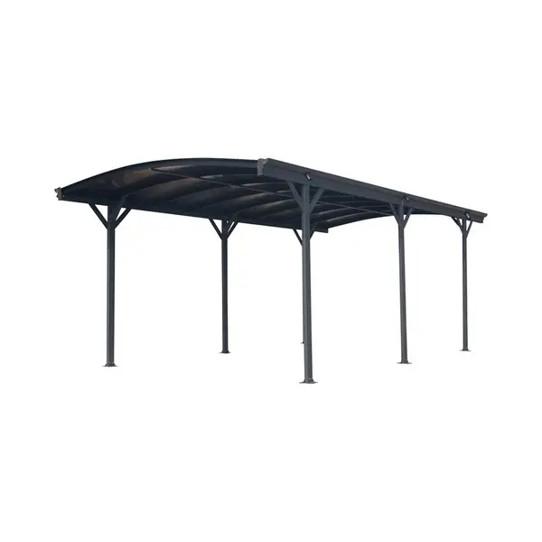 Westmann Aluminium Carport Met Rond Dak Model Bergen - Antraciet - 505x300x220cm thumbnail