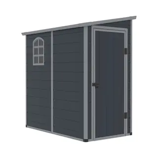 Westmann Kunststof Aanbouw Tuinschuur Hortus M -111x191x194cm - Grijs