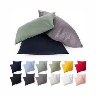 Blumtal Premium Kussensloop, 40 X 40 Cm, Katoen (2 Stuks), Oeko-Tex Gecertificeerd, 100% Jersey Katoen, Jersey Kussensloop, Ultrazacht, Kussenhoes,
