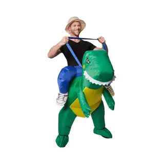 Tectake Dressforfun - Zelfopblaasbaar Berijdbaar Kostuum Dinosaurus - Verkleedkleding Kostuum Halloween Verkleden Feestkleding Carnavalskleding Carnaval