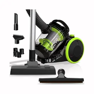 Merkloos TurboTronic CV07 Stofzuiger Zonder Zak - Compact Design - Hoge Zuigkracht - Zakloze Stofzuiger - Zwart/Groen