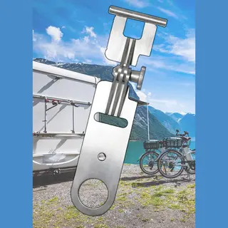 Mufu Ophanghaken Voor Aan De Luifel Van Camper, Caravan En Camperbus - Rvs - Zilvergrijs - 2 Haken