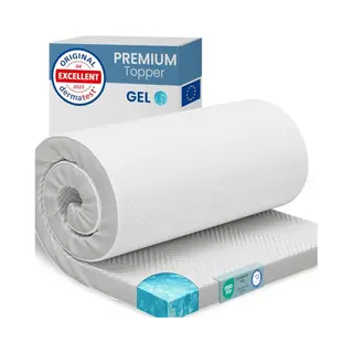 Eloneo Gel Topper 160x200 Cm – 5 Cm Hoog – Traagschuim Matrastopper Met 3D Mesh Hoes & Hoeklussen