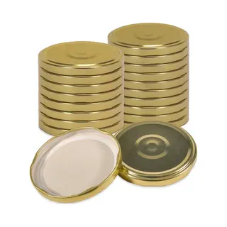Oputec 20x Twist-off Draaideksel To 82 (82 Mm) – Gouden Inmaakdeksel – Reserve Voor Jampotten & Weckpotten